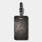 Schwarzes Bronzemetall ein Gepäckanhänger (Vorderseite vertikal)