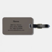 Schwarzes Bronzemetall L Gepäckanhänger (Rückseite horizontal)