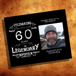 Schwarzes Budget 60. Geburtstag Einladung Flyer