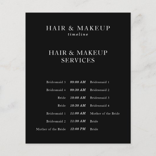 Schwarzes Budget Hochzeitssaison Flyer (Vorne)