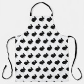 Schwarzes Bunny Rabbit Schürze (Vorderseite)