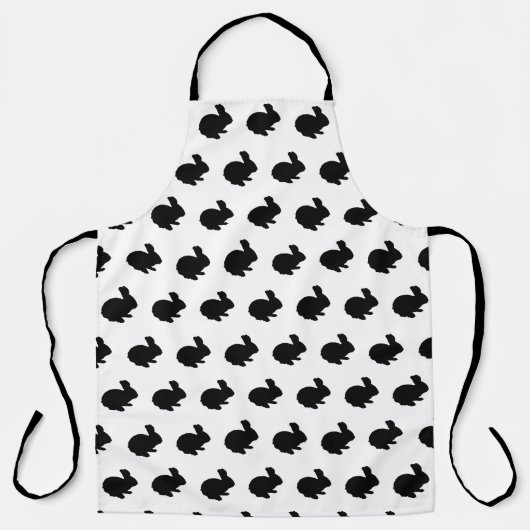 Schwarzes Bunny Rabbit Schürze (Vorderseite)