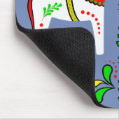 Schwarzes/buntes VolksDala Pferd/VolksAndalusian Mousepad (Ecke)