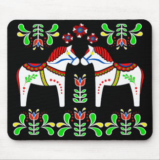 Schwarzes/buntes VolksDala Pferd/VolksAndalusian Mousepad