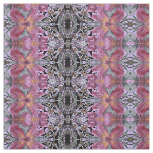 Schwarzes Burgund und Grün Stoff (Muster)