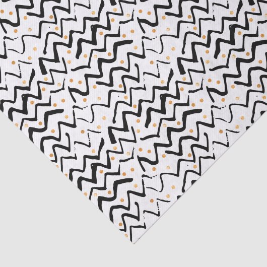 Schwarzes Bürsten-Anschlag-u. Punkt-Muster Seidenpapier (Ausschnitt)