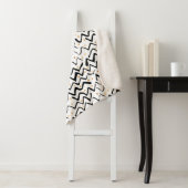 Schwarzes Bürsten-Anschlag-u. Punkt-Muster Sherpadecke (Beispiel)