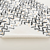 Schwarzes Bürsten-Anschlag-u. Punkt-Muster Sherpadecke (3/4)