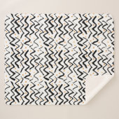 Schwarzes Bürsten-Anschlag-u. Punkt-Muster Sherpadecke (Vorderseite (Horizontal))