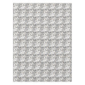 Schwarzes Bürsten-Anschlag-u. Punkt-Muster Tischdecke (Vorderseite)