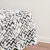 Schwarzes Bürsten-Anschlag-u. Punkt-Muster Tischdecke (Beispiel)