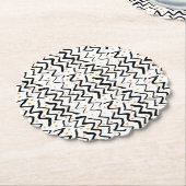 Schwarzes Bürsten-Anschlag-u. Punkt-Muster Untersetzer (angewinkelt)