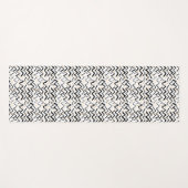 Schwarzes Bürsten-Anschlag-u. Punkt-Muster Yogamatte (Vorderseite (Horizontal))