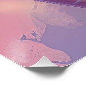 Schwarzes Button Ostersonnige Ohren Poster (Ecke)