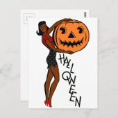 Schwarzes Button Postkarte (Vorne/Hinten)