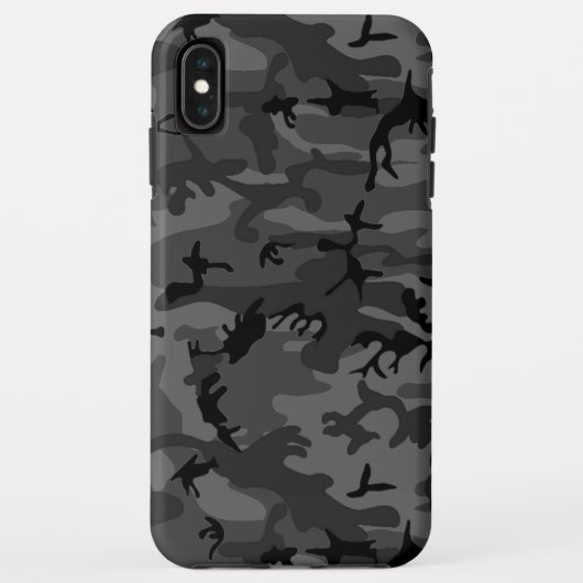 Schwarzes Camouflage-Muster Case-Mate iPhone Hülle (Rückseite)