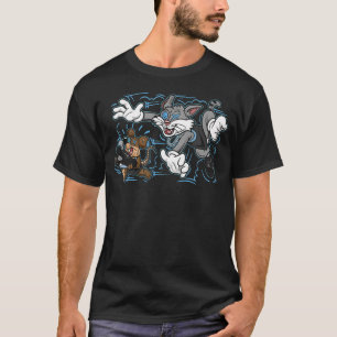 Schwarzes Carolina 5 AJ5 Sneaker Chase Grafik T-Shirt