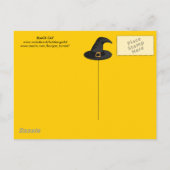 SCHWARZES CAT 2-HALLOWEEN-PARTY EINLADUNGSPOSTKARTE (Rückseite)