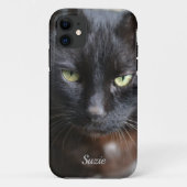 Schwarzes Cat Lover Bild mit Motivierend Case-Mate iPhone Hülle (Rückseite)