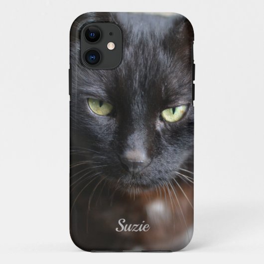 Schwarzes Cat Lover Bild mit Motivierend Case-Mate iPhone Hülle (Rückseite)