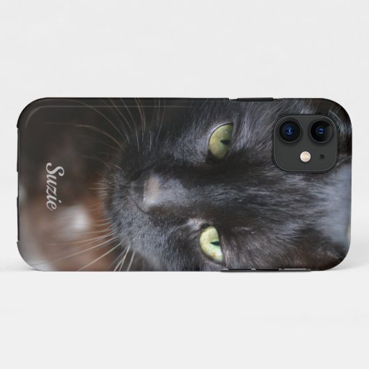 Schwarzes Cat Lover Bild mit Motivierend Case-Mate iPhone Hülle (Rückseite (Horizontal))