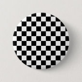 Schwarzes Checkered Mod, das Muster läuft Button (Vorderseite)