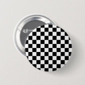 Schwarzes Checkered Mod, das Muster läuft Button (Vorne & Hinten)