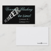 Schwarzes Cheerleader-Geschäft/Telefonkarte Telefonnummerkarte (Vorne/Hinten)