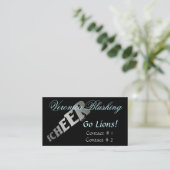 Schwarzes Cheerleader-Geschäft/Telefonkarte Telefonnummerkarte (Stehend Vorderseite)