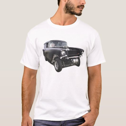 Schwarzes Chevy Limousinelieferungslastwagen T-Shirt (Vorderseite)