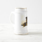 Schwarzes Chihuahua-Bier Stein Bierglas (Vorderseite Links)