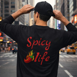 Schwarzes Chili Flammen-Crewneck für Liebhaber sch Sweatshirt