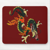 Schwarzes chinesisches Drachenmousepad Mousepad (Vorne)