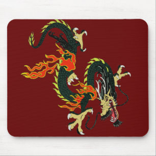 Schwarzes chinesisches Drachenmousepad Mousepad