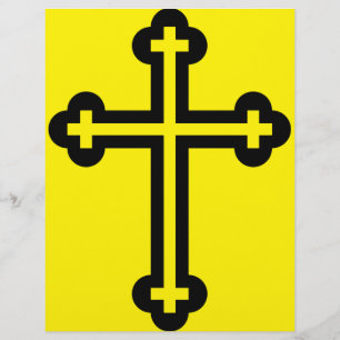 Schwarzes christliches Kreuz Flyer