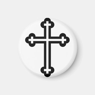 Schwarzes christliches Kreuz Magnet