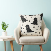 Schwarzes Cockapoo-Geschenk | Hübsches Hunde-Muste Kissen (Stuhl )