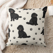 Schwarzes Cockapoo-Geschenk | Hübsches Hunde-Muste Kissen (Decke)