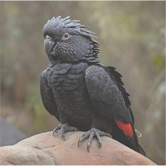 Schwarzes Cockatoo Aufkleber (Vorderseite)