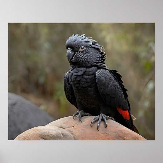 Schwarzes Cockatoo Poster (Vorne)