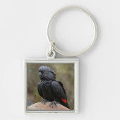 Schwarzes Cockatoo Schlüsselanhänger (Vorne)