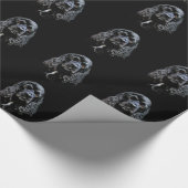 Schwarzes cocker spaniel geschenkpapier (Ecke)