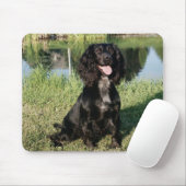 Schwarzes Cocker spaniel-Hündchen Mousepad (Mit Mouse)