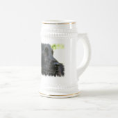 Schwarzes Cocker spaniel-Hundebier Stein Bierglas (VorderseiteRechts)