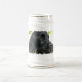 Schwarzes Cocker spaniel-Hundebier Stein Bierglas (Mittel)