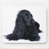 Schwarzes Cocker spaniel Mousepad (Vorne)