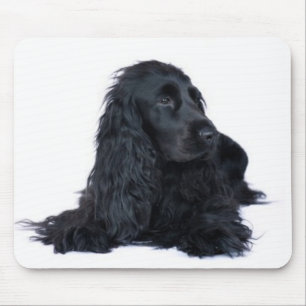 Schwarzes Cocker spaniel Mousepad