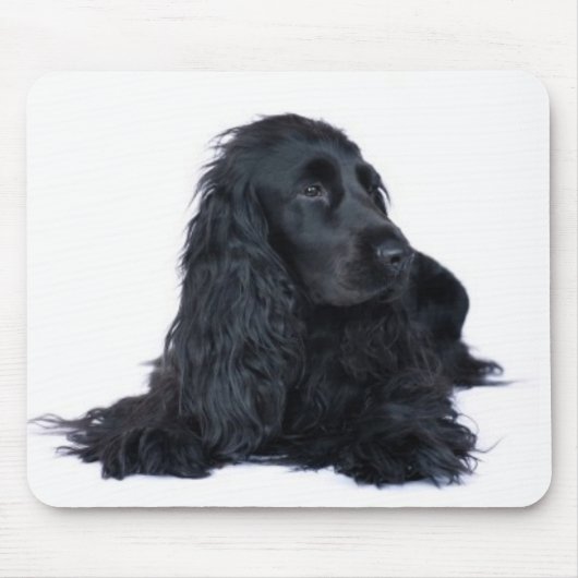 Schwarzes Cocker spaniel Mousepad (Vorne)
