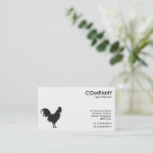 Schwarzes Cockerel Symbol - Weiß Visitenkarte (Stehend Vorderseite)