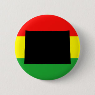Schwarzes Colorado auf Rasta Colors Button
